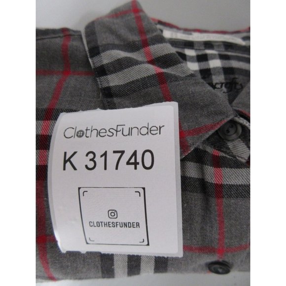 Foxcroft Shirt 8 Button Up Flannel Plaid Preppy Outdoor Collared Y2K - Picture 10 of 10